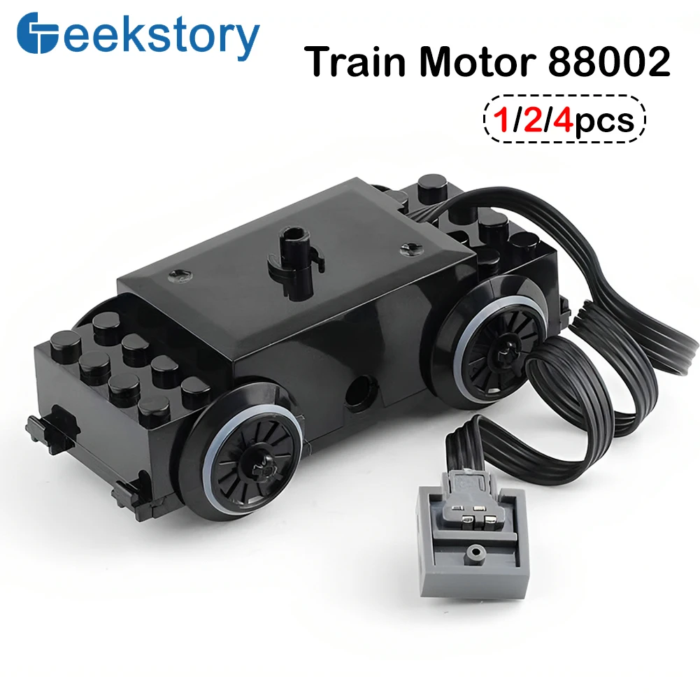 Power Tools Lego - รถไฟมอเตอร์ 88002 MOCการวิเคราะห์ชิ้นส่วนOrbitมอเตอร์ล้อเพลาเพลาอาคารบล็อกสําหรับ 10254 รางรถไฟDIY