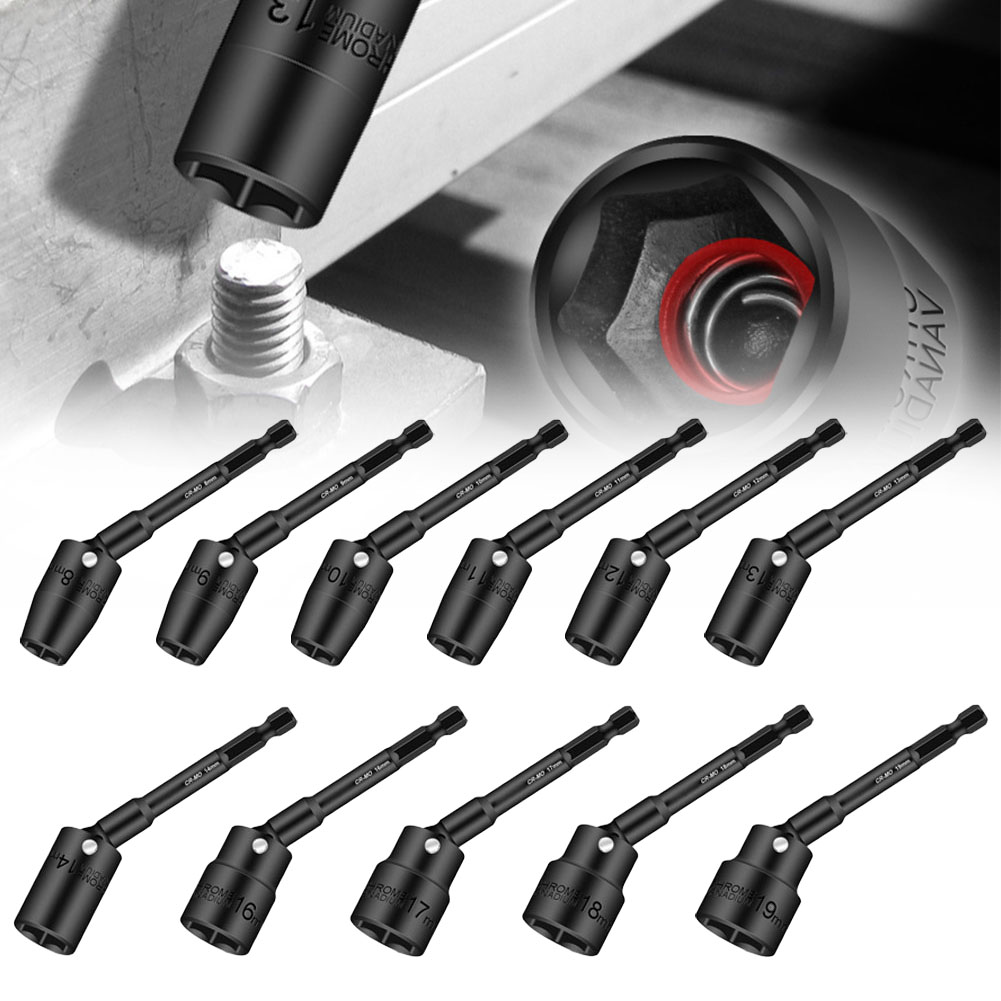 Power Tools Online - 1 PC 100mm HEX ซ็อกเก็ต H8-H19