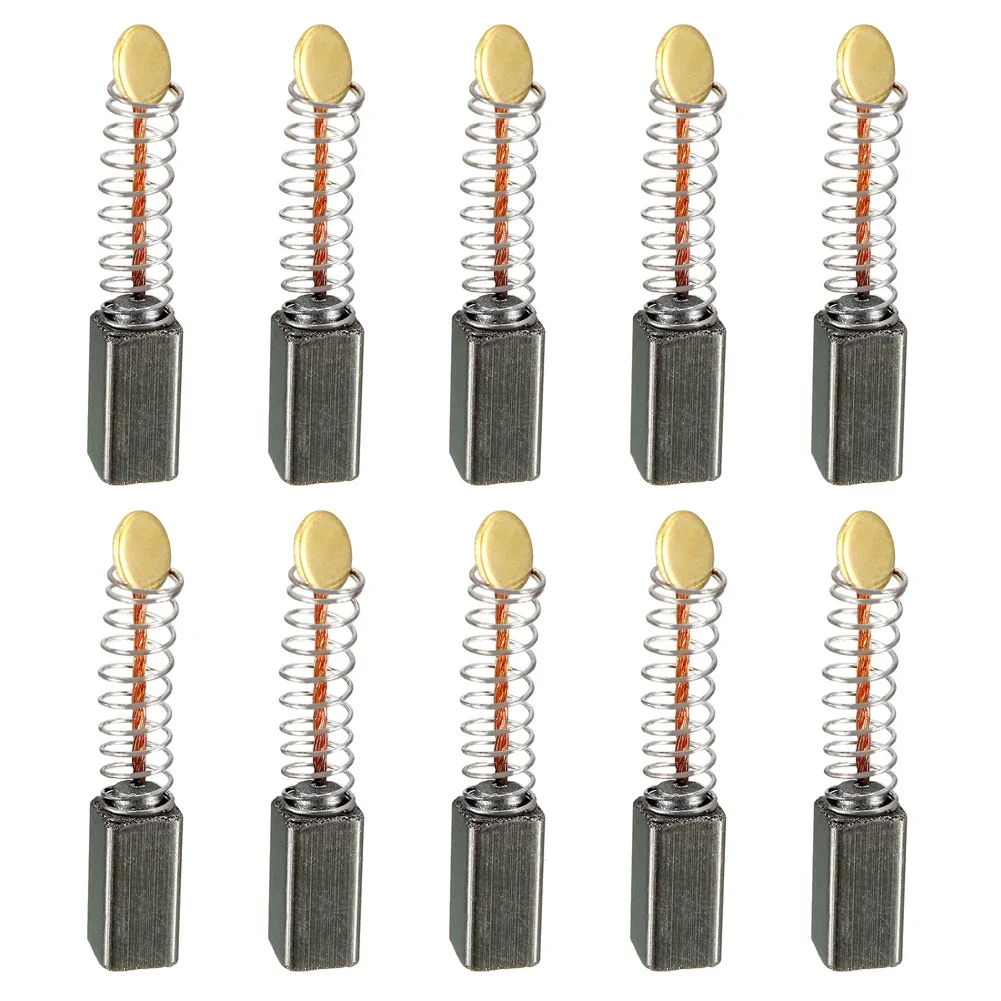 Power Tools Carbon Brush - 10Pcs ไฟฟ้ามอเตอร์แปรงคาร์บอนสำหรับมอเตอร์ไฟฟ้าคาร์บอนแปรง Part อุปกรณ์เครื่องมือไฟฟ้า10x5x5mm