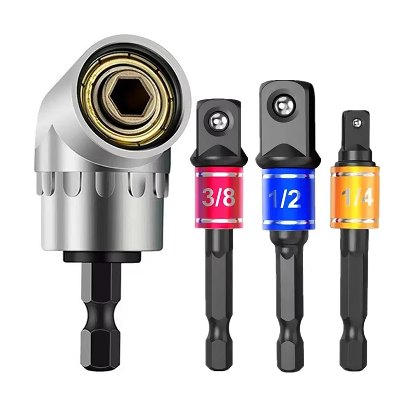 Power Tools Extension - ชุดต่อขยายหัวไขควงแบบมุม 105 องศา สำหรับเครื่องมือไฟฟ้า ชิ้นส่วนอะแดปเตอร์ ตัวยึดไขควง