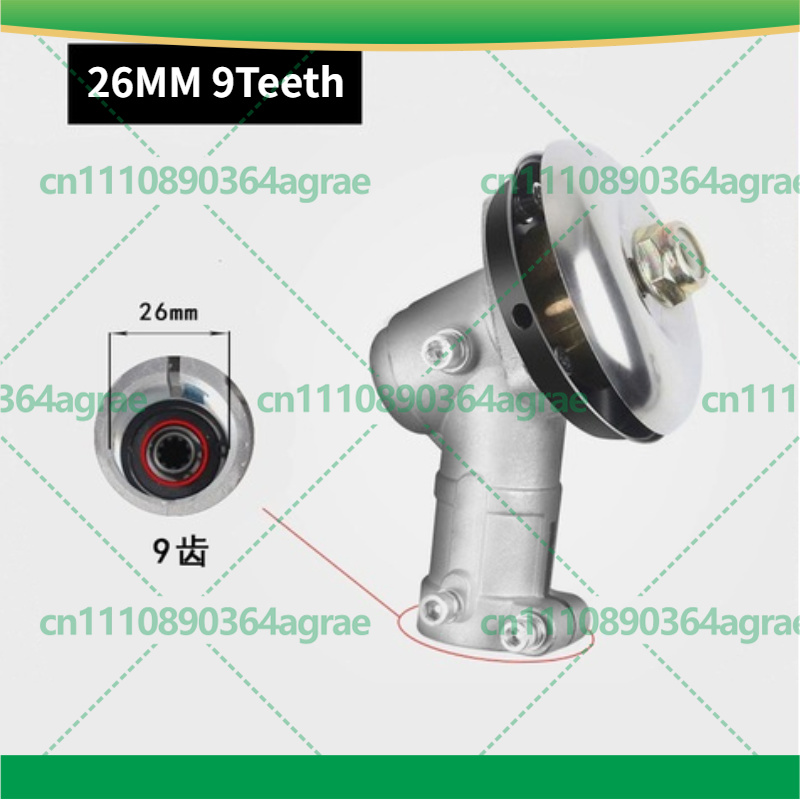 Power Tools Carbon Brush - ชุดเกียร์บ็อกซ์แบบหูเดี่ยว 26/28 ทูบ 7-9 ฟัน สำหรับหัวตัดหญ้าอเนกประสงค์