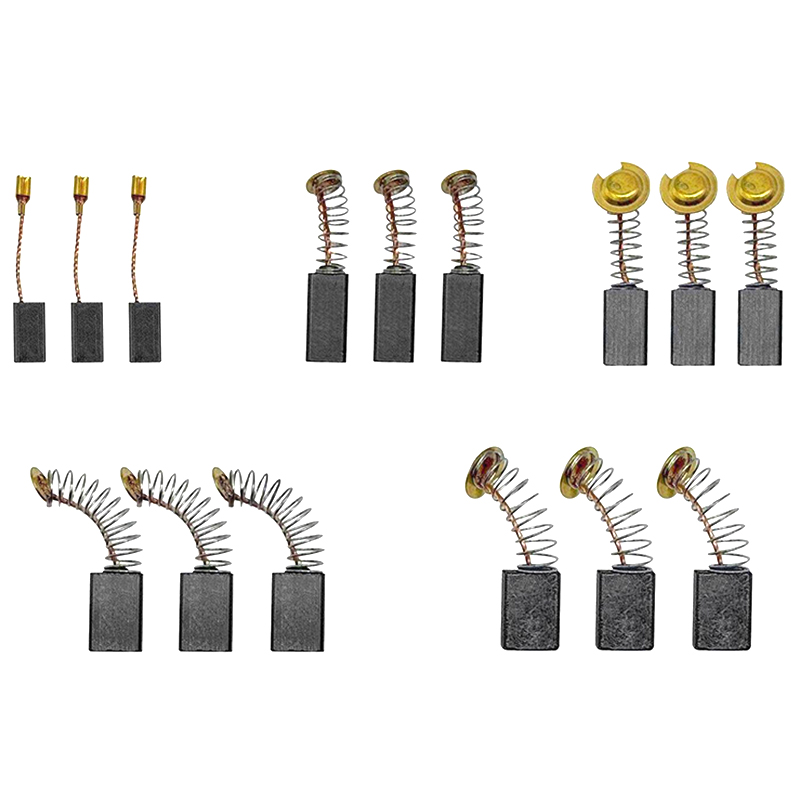 Power Tools Carbon Brush - ชุดเปลี่ยนแปรงคาร์บอน 50 ชิ้น, แปรงคาร์บอนมอเตอร์ที่ทนทานสำหรับสว่านไฟฟ้า, เครื่องขัด, เครื่องเจียร