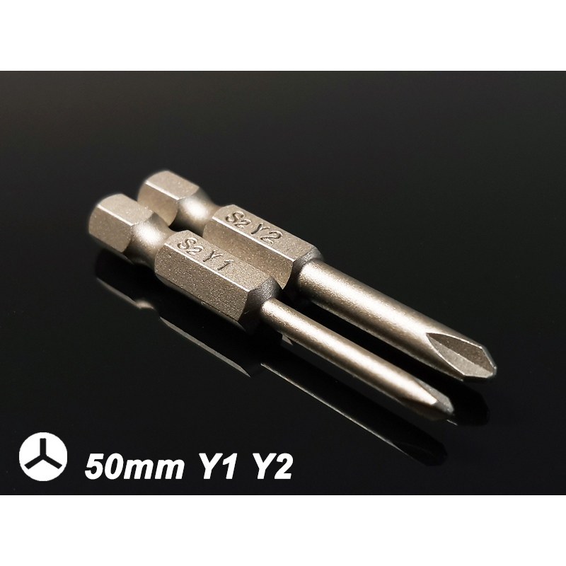 Power Tools Quotes - 2Pcs ชุด50มม.Y-รูปสว่านไขควง Bits แม่เหล็ก1/4 