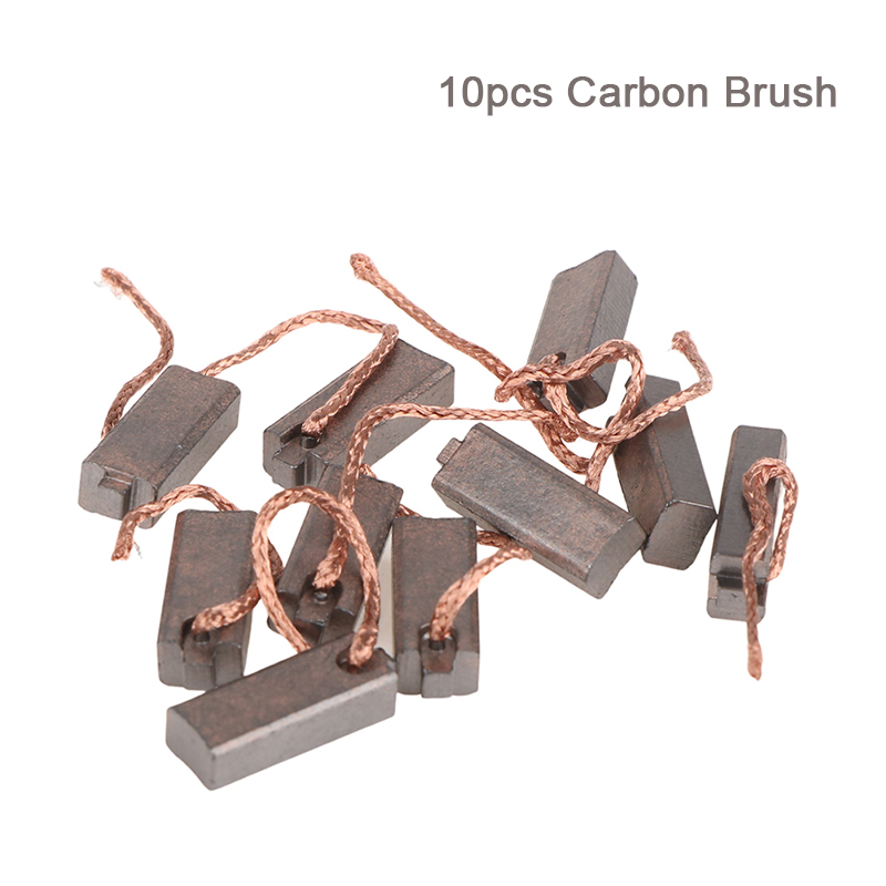 Power Tools Carbon Brush - แปรงถ่านกำเนิดไฟฟ้า5*7*19มม. 10ชิ้นตัวควบคุมแรงดันไฟฟ้าของรถยนต์ทองแดงต่ำ