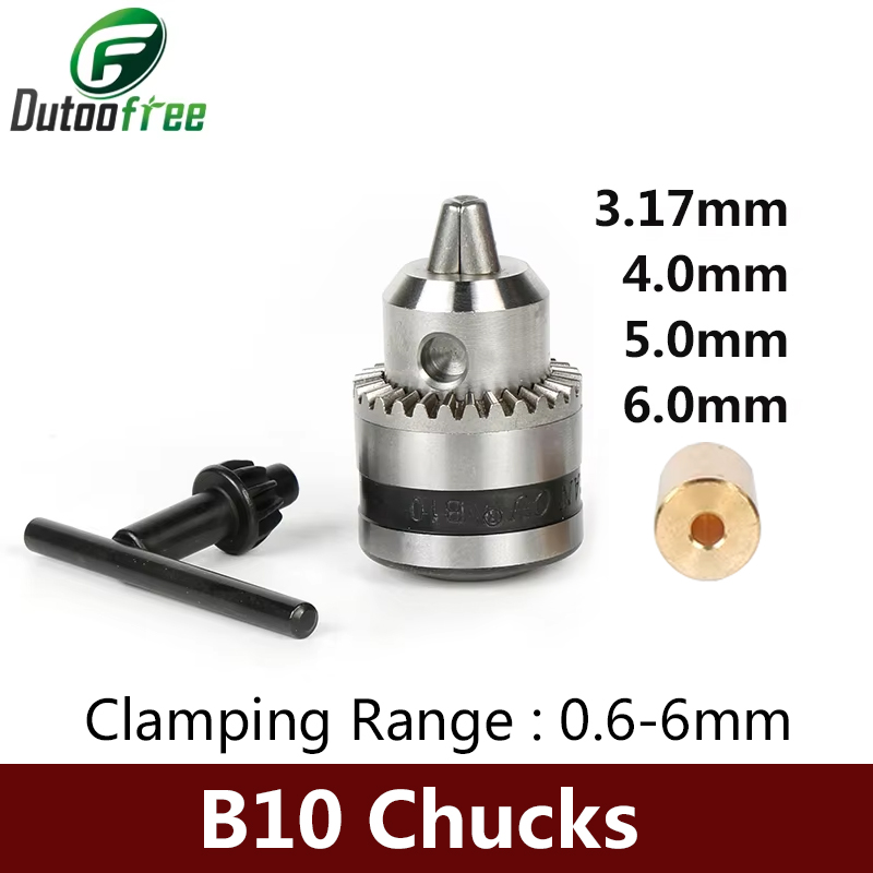 Power Key Tools - เครื่องมือหนีบ 0.6-6 มม.B10 Micro มอเตอร์เจาะ Chucks