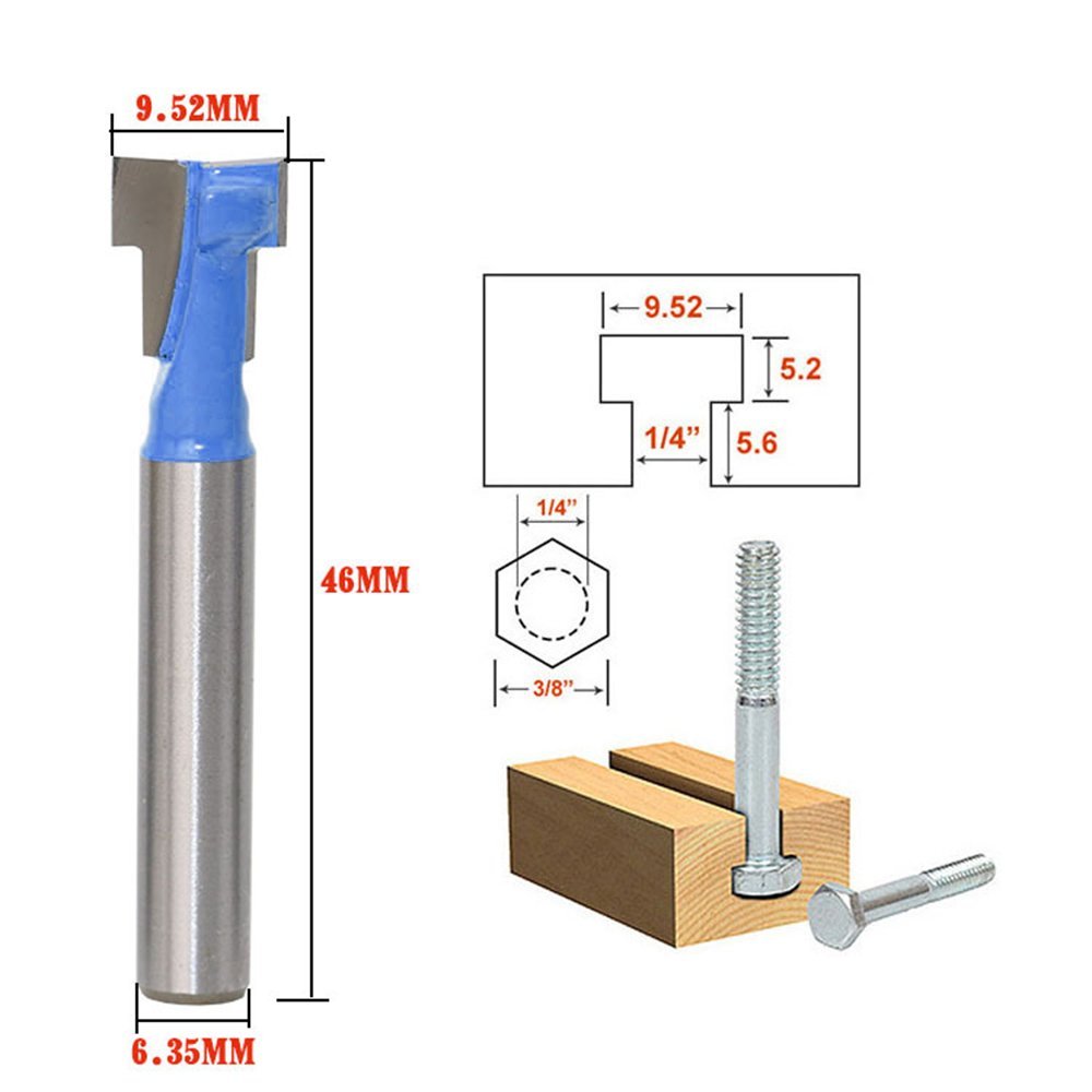 A11I 1/4 นิ้ว Shank T-Slot CUT - Power Tools For Woodworking บทวิจารณ์และราคา