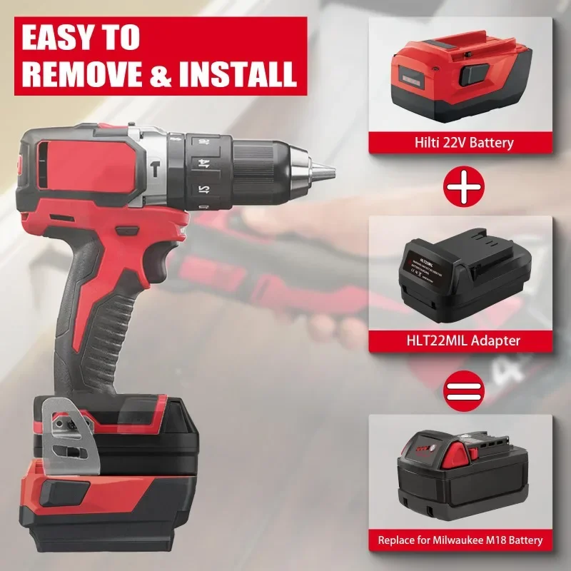 อะแดปเตอร์แบตเตอรี่สําหรับ Mil - Power Tools Hilti บทวิจารณ์และราคา