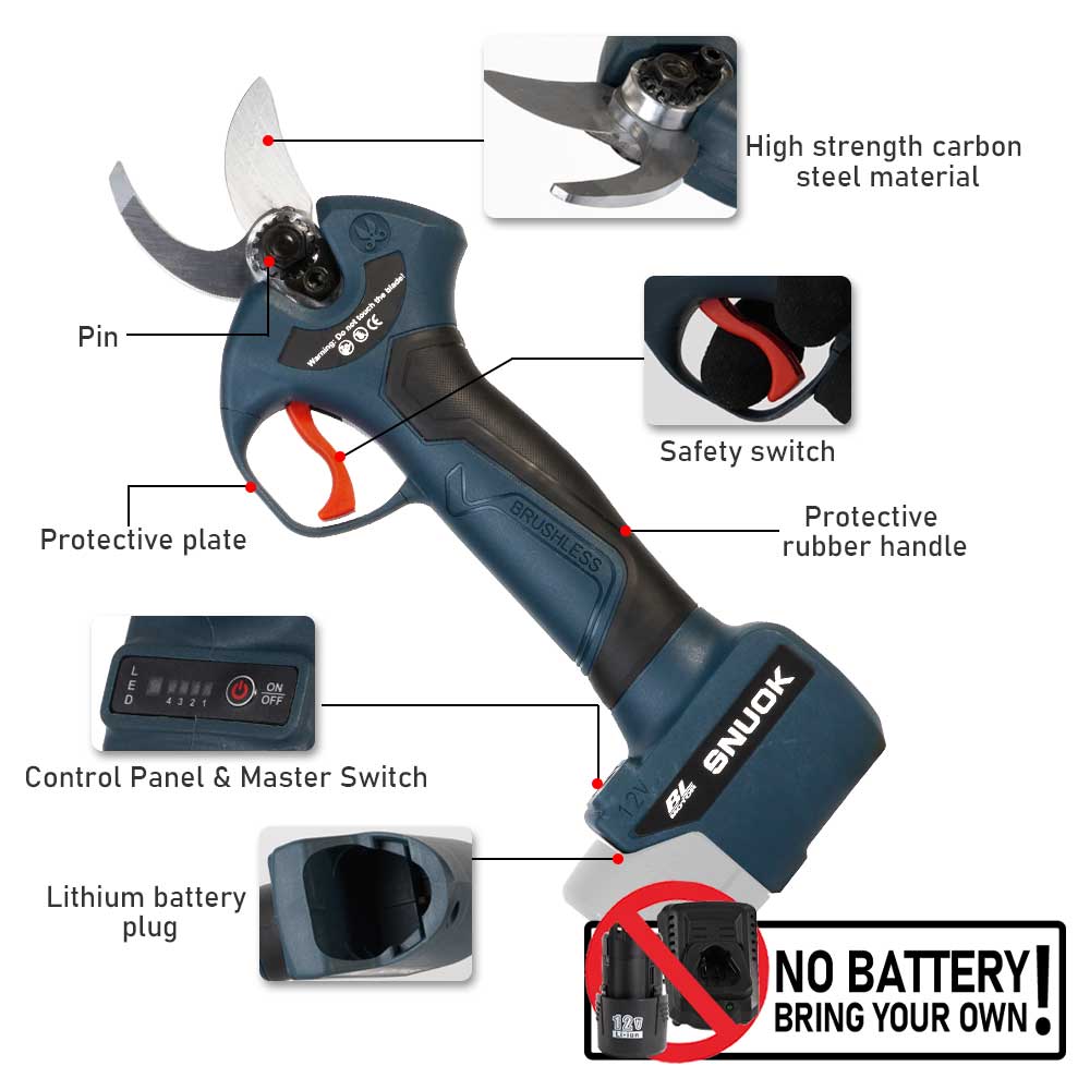 กรรไกรตัดแต่งกิ่งไฟฟ้าไร้สาย S - Power Tools Used บทวิจารณ์และราคา